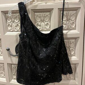 Vintage Cache Black Sequin Top